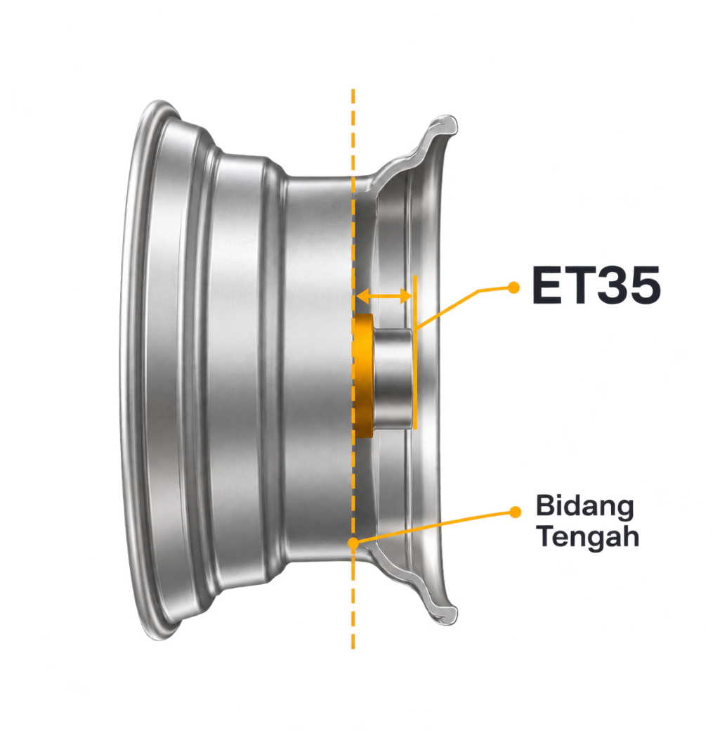 Diagram Offset ET35 Velg