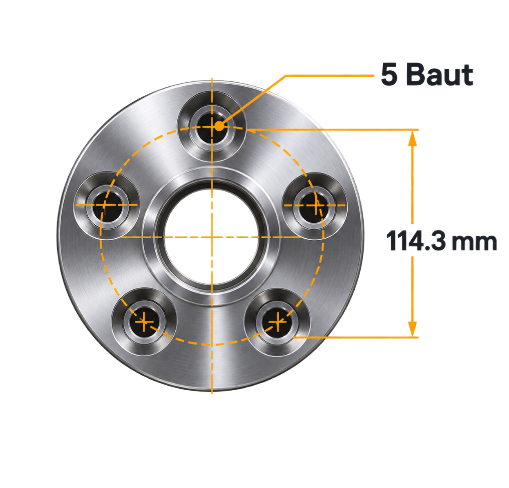 Diagram PCD 5 x 114.3 Mobil